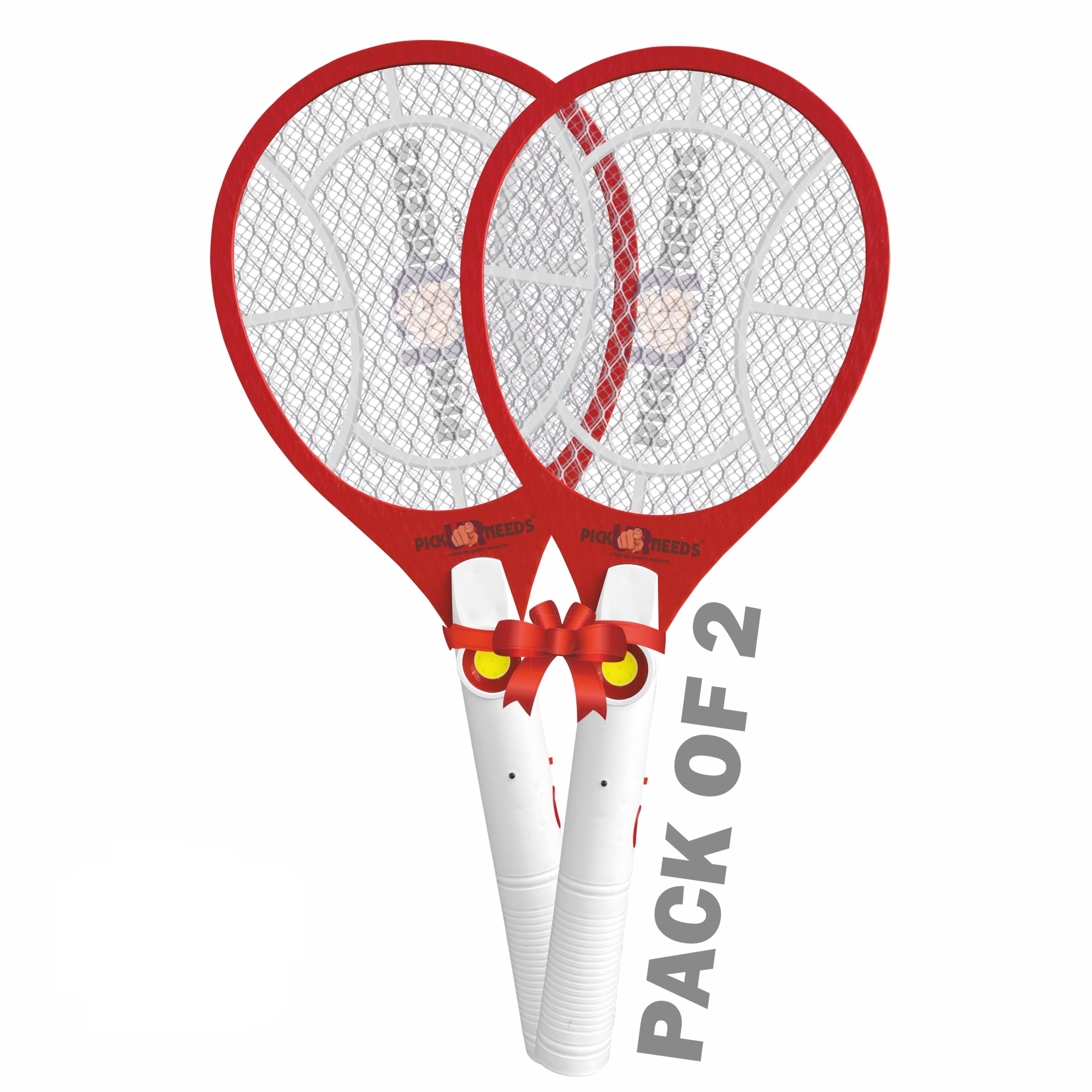 Pick Ur Needs Mosquito Bat/Racket Rechargeable Electric Insect Killer Indoor, Outdoor (Bat) (Red, Pack of 2)