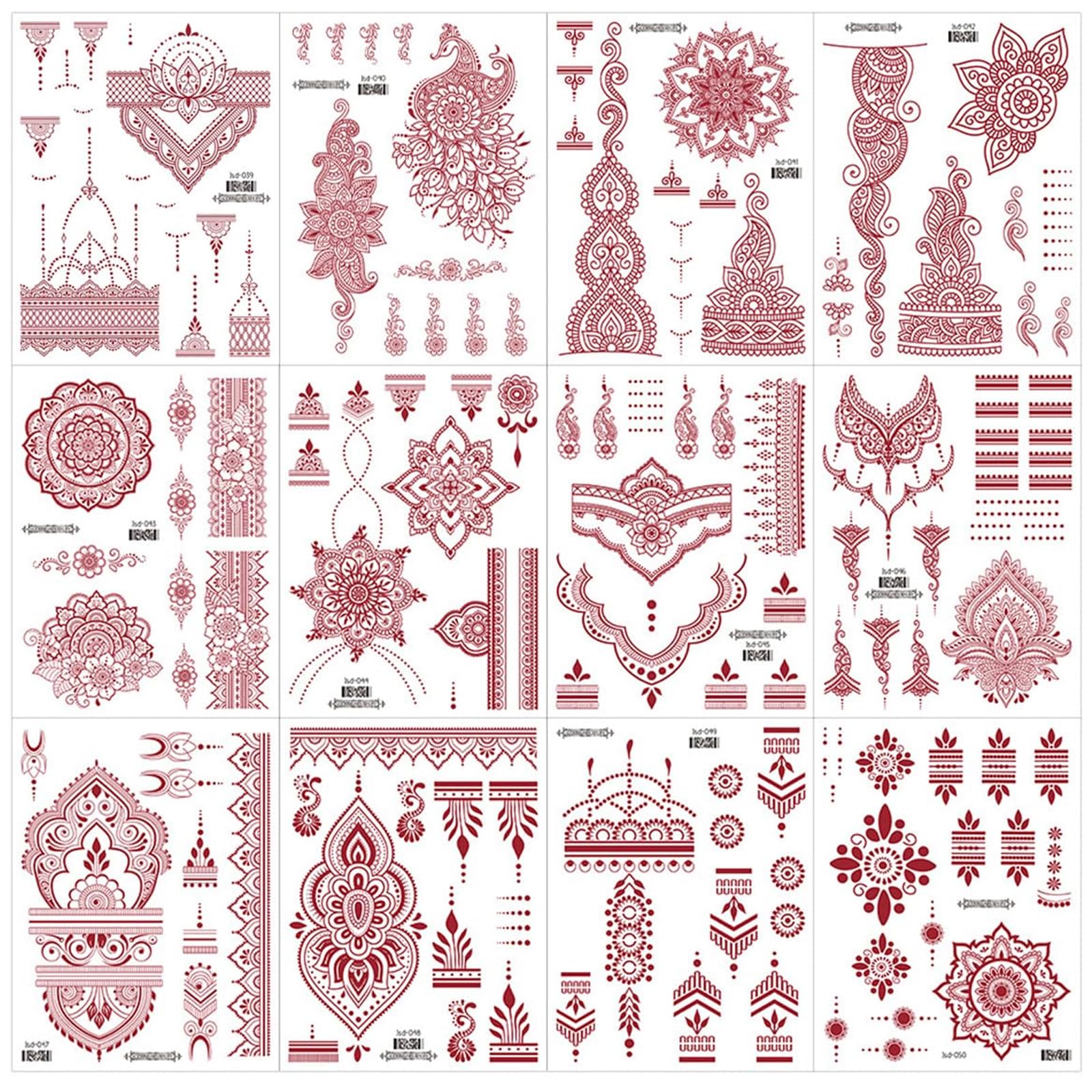 12 PCS Stickers for Hands Arabic, Stickers, Sticker for Women Men Tattoo Stickers for Hands Waterproof Sticker Tattoo Sticker for Arm Band, Hand, Body, Feet