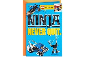 Hallmark Birthday Card for Kids with Ninja Mini Thunder Raider
