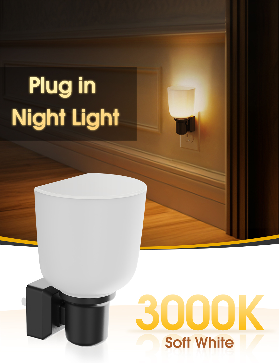 Image of L LOHAS LED Night Lights Plug into Wall,[2 Pack] Dimmable Plug in Night Light,0-100LM Adjustable Brightness,Dusk to Dawn Sensor, 3000K Soft White, Boho Farmhouse Night Lights for Bedroom Bathroom