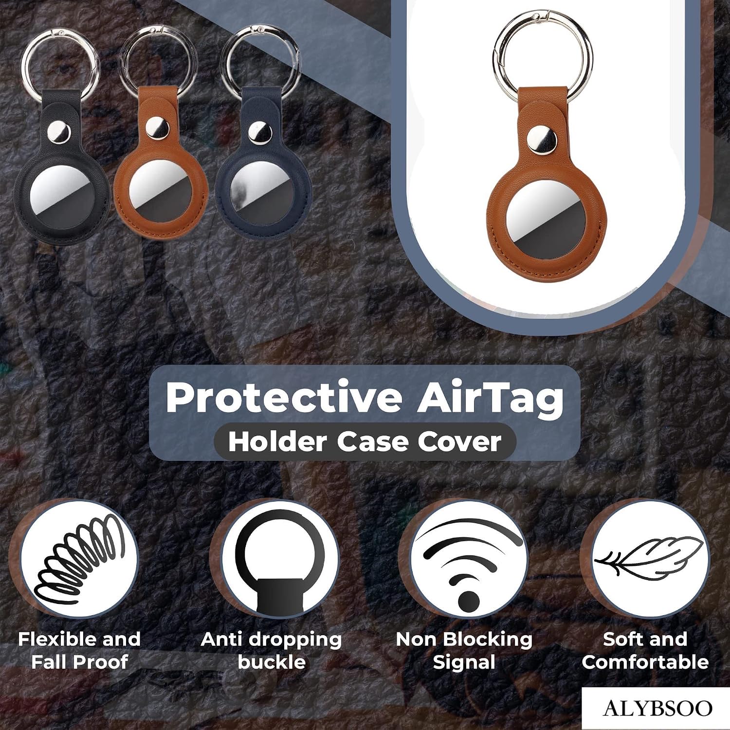 alybsoo bike mount for airtag 4 pack gps tracker holder compatible with airtag 1 airtag mount for bicycle waterproof anti theft and anti shake