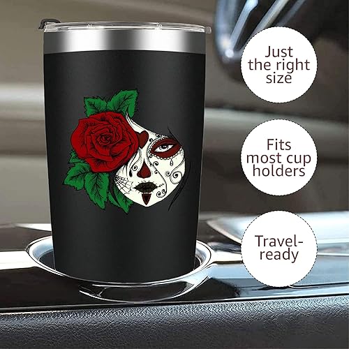 Miniatura 4 de Vaso aislado de acero inoxidable rosa con tapa de 20 onzas, taza de café de viaje, regalos novedosos