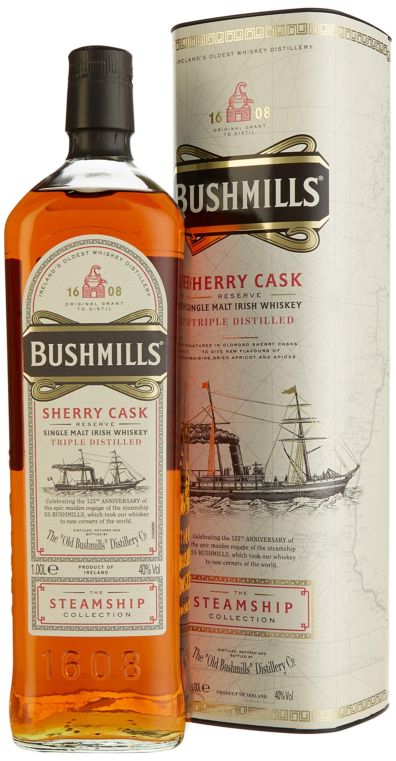 Bushmills SHERRY CASK Reserve The Steamship Collection 40% Vol. 1l in Geschenkbox