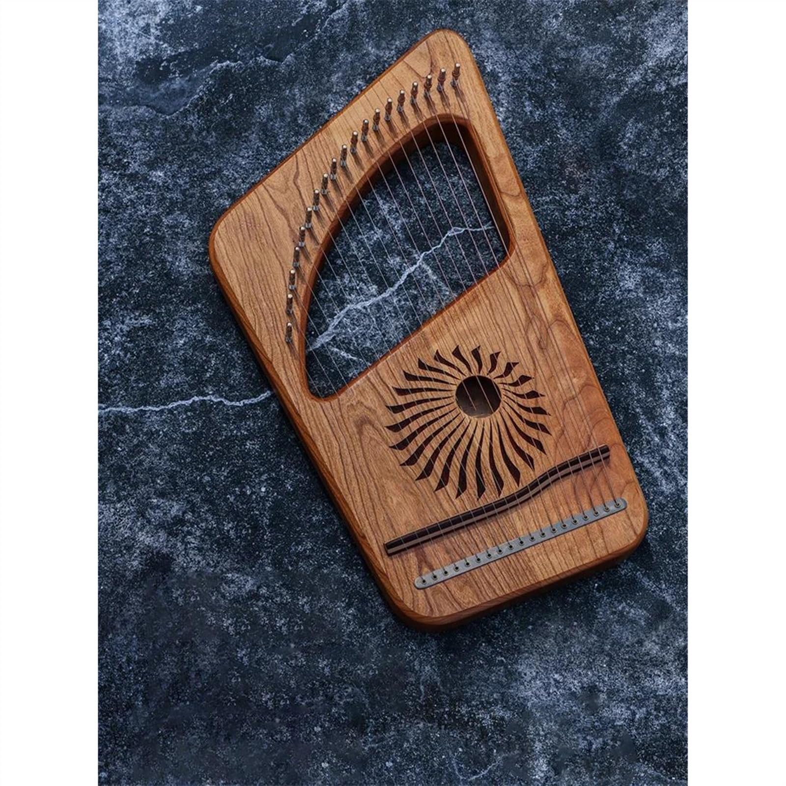 Erwachsene harfe Harfe 19 Saiten Finger Klavier Harfe Kirsche Holz Buche Material Lyra Schlüssel C Saiten Instrument Geschenke