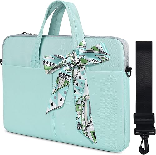 Miniatura 10 de Bolsa de hombro con funda para laptop de 14 a 15 pulgadas, para mujeres, para Macbook Pro 14" M4/M3/M2/M1, Macbook Air 15 M4/M3, HP Pavilion x360