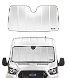 Windshield Sun Shade for Ford Transit 2015-2025. Reflective Aluminum Film Front Window Sunshade - BLAZBLOCK
