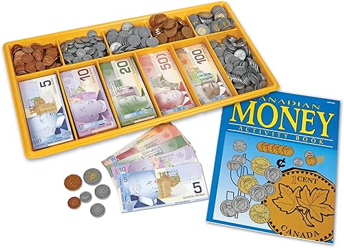 Learning Resources Kit de dinero para el aula canadiense, dinero de juego para niños, grados K+ | A partir de 5 años