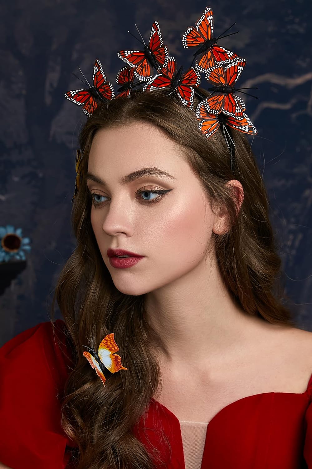 Coucoland Butterfly Fascinator Hat Derby Fascinators Boho Style Headband Butterfly Headpiece - Image 5