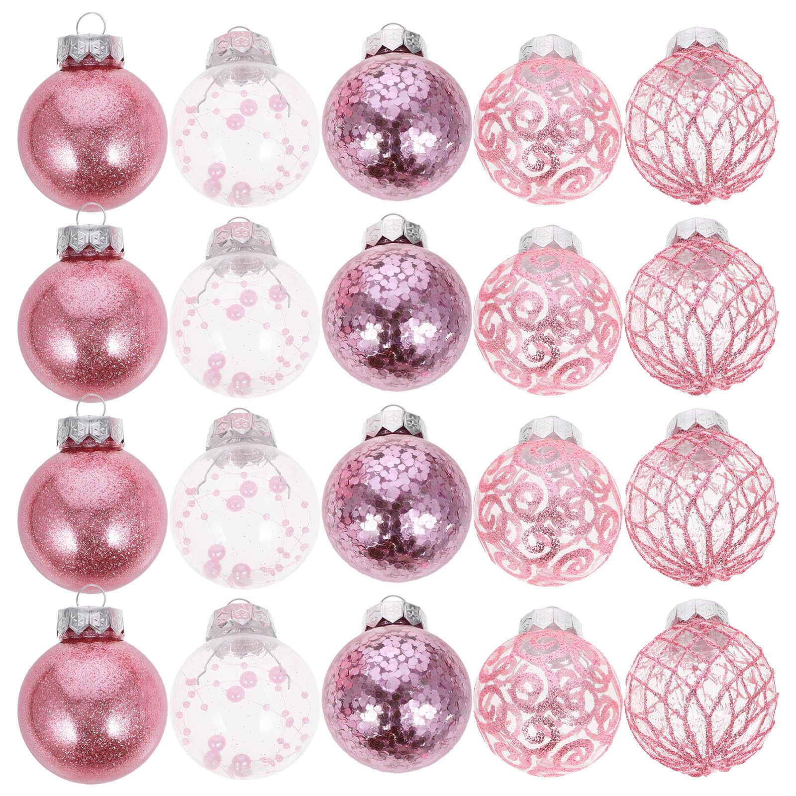 FRCOLOR 60 Pezzi Palline Appese per Albero di Natale, Decorazioni in