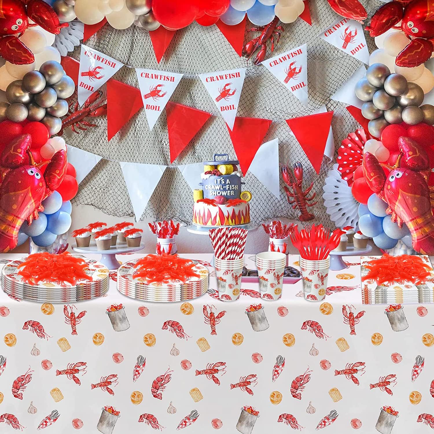 20 Pcs Mini Lobster Claw Crawfish Boil Party Supplies Soft TPR Lobster Food Models Fake Crawfish Party Decorations for Early Education Teaching Aids, Pendants, Party Shooting Props,Sea Creature Models image 5