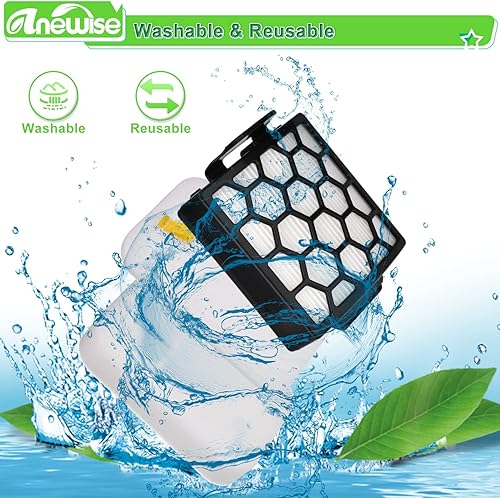 Miniatura 6 de Filtro de repuesto para Shark Navigator Zero-M Pet Pro ZU102 ZU60 ZU62 ZU62C ZU55 NV150 NV150C NV151 NV251 Rotator Pet NV255 Aspiradora vertical, 2