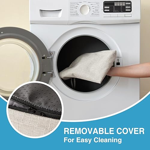 Miniatura 5 de Juego de 4 cojines para sillas de comedor, almohadillas antideslizantes para sillas de cocina, 17 x 16 x 2 pulgadas, cojines de asiento en forma de