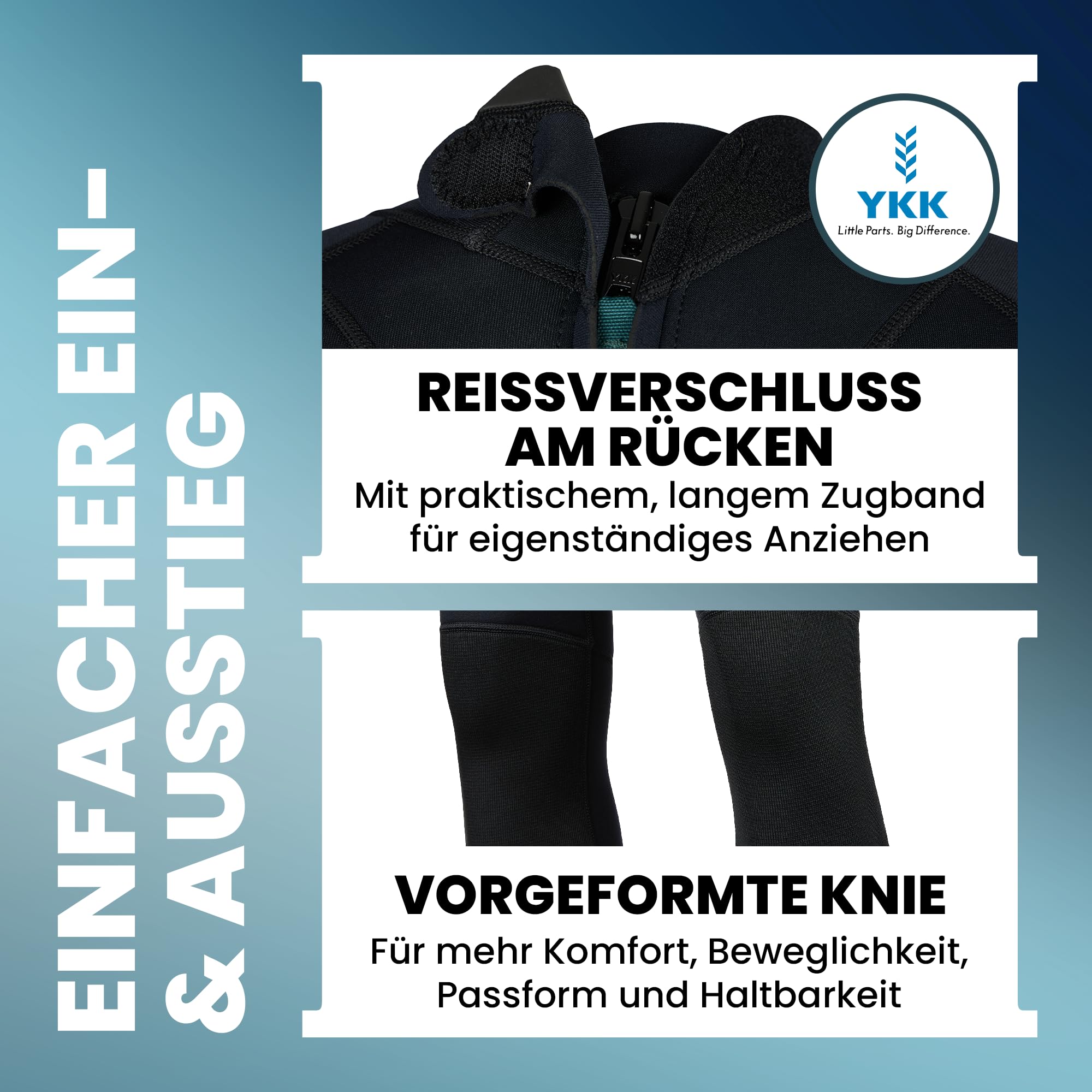 SeapineHe. Neoprenanzug Damen & Herren lang 3mm - Ganzkörper-Wetsuit mit Rücken-RV – Tauchanzug für Surfen, SUP, Schwimmen etc. – Leichter Taucheranzug aus Stretchmaterial