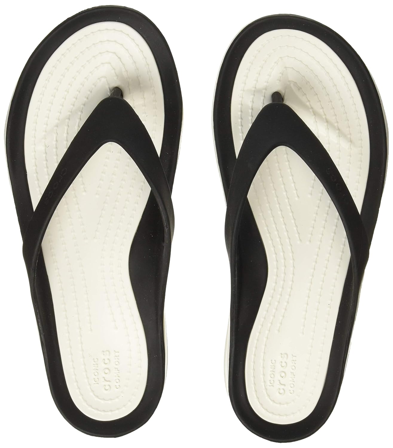 Crocs Women's Swiftwater Black/White Slipper-2 Kids UK (204974) : Amazon.in: Shoes & Handbags