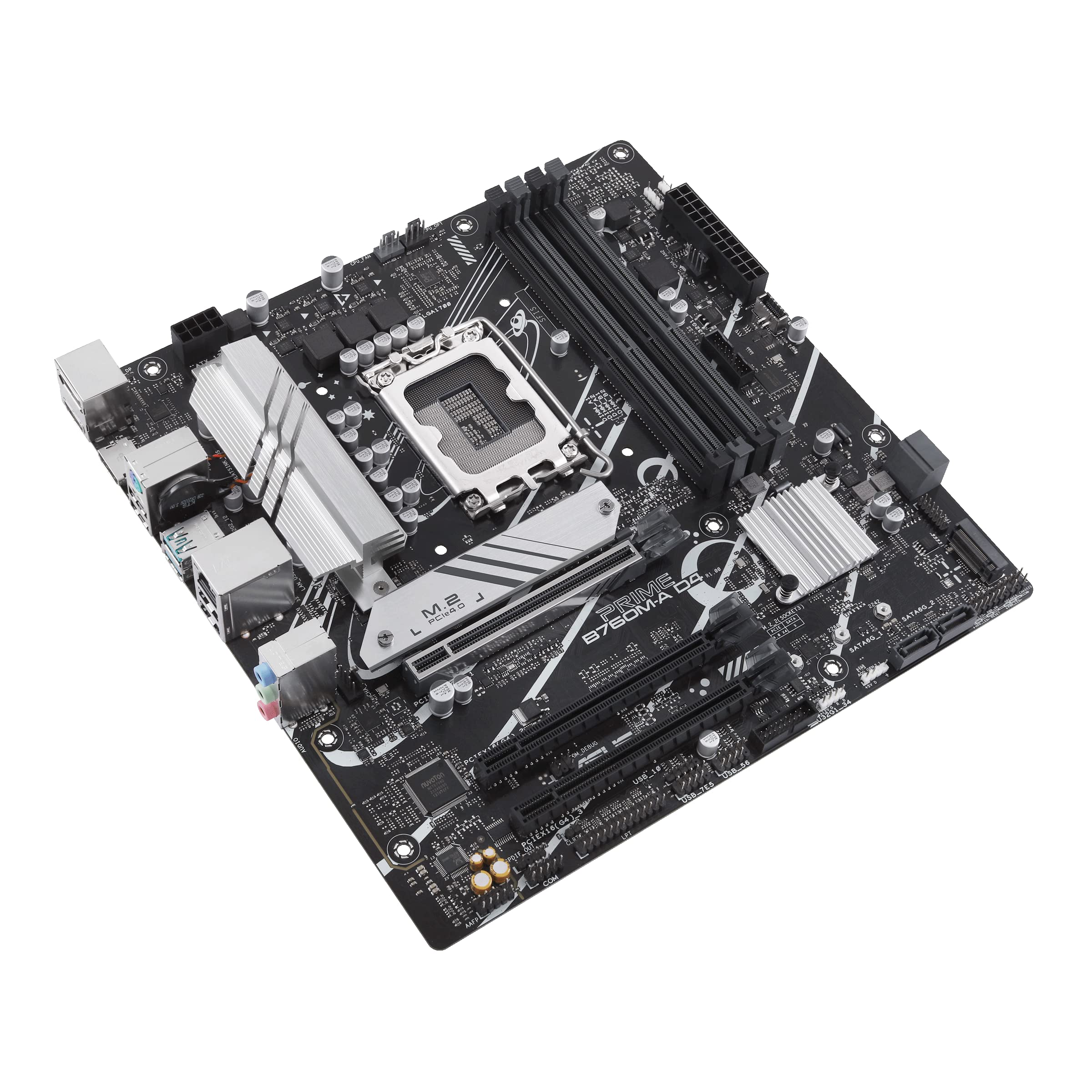 ASUS Prime B760M-A D4-CSM Business Mainboard Sockel Intel LGA 1700 (Intel B760, mATX, DDR4 Speicher, 2X PCIe 4.0 M.2, Aura Sync)