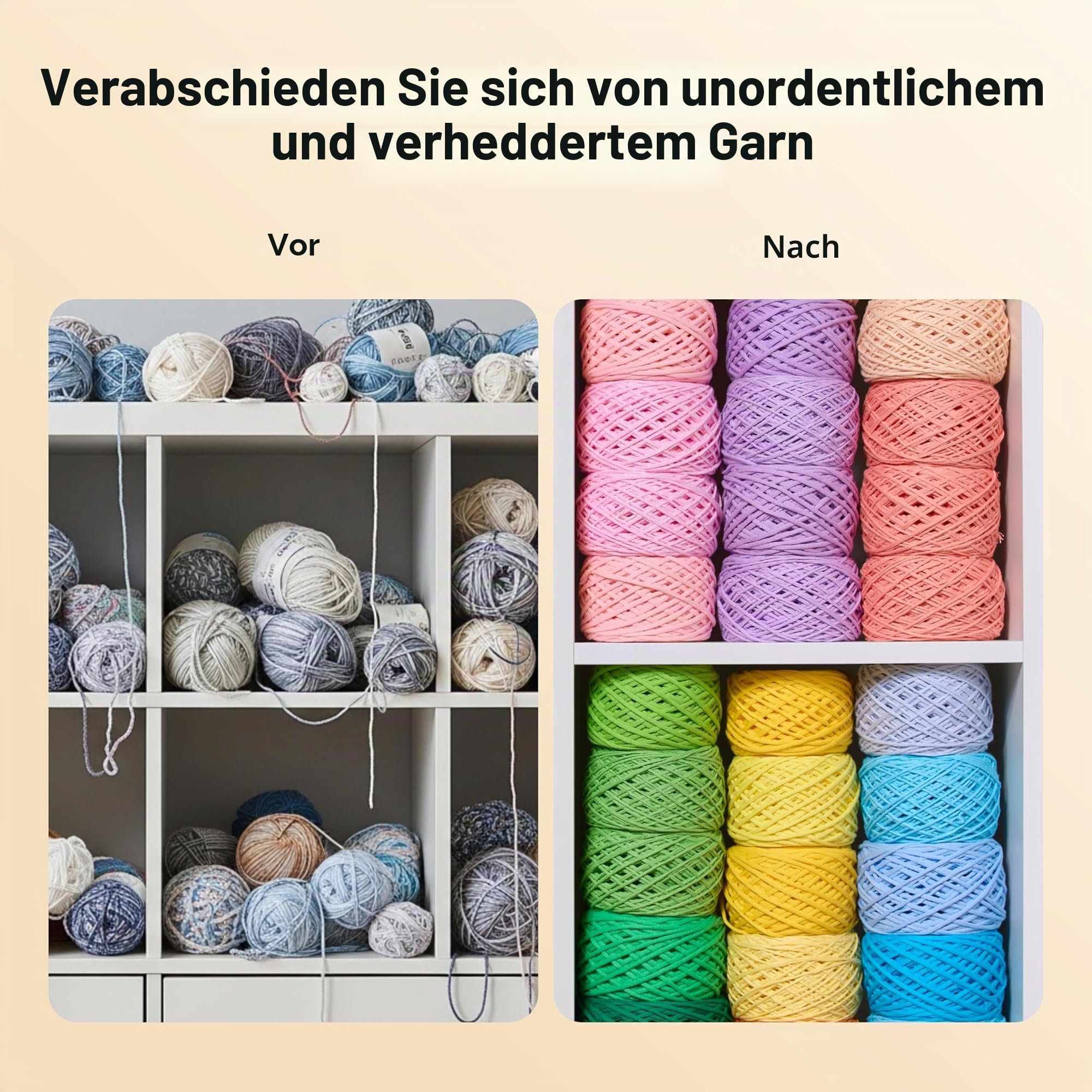 Caydo Garnwickler, Elektrischer Garnwickler zum Häkeln, Automatischer Garnkuchenwickler mit Doppelspannfeder stufenloser Geschwindigkeit, kompakter 200 g Garnwickler, tragbarer Garnspinner, ideal für