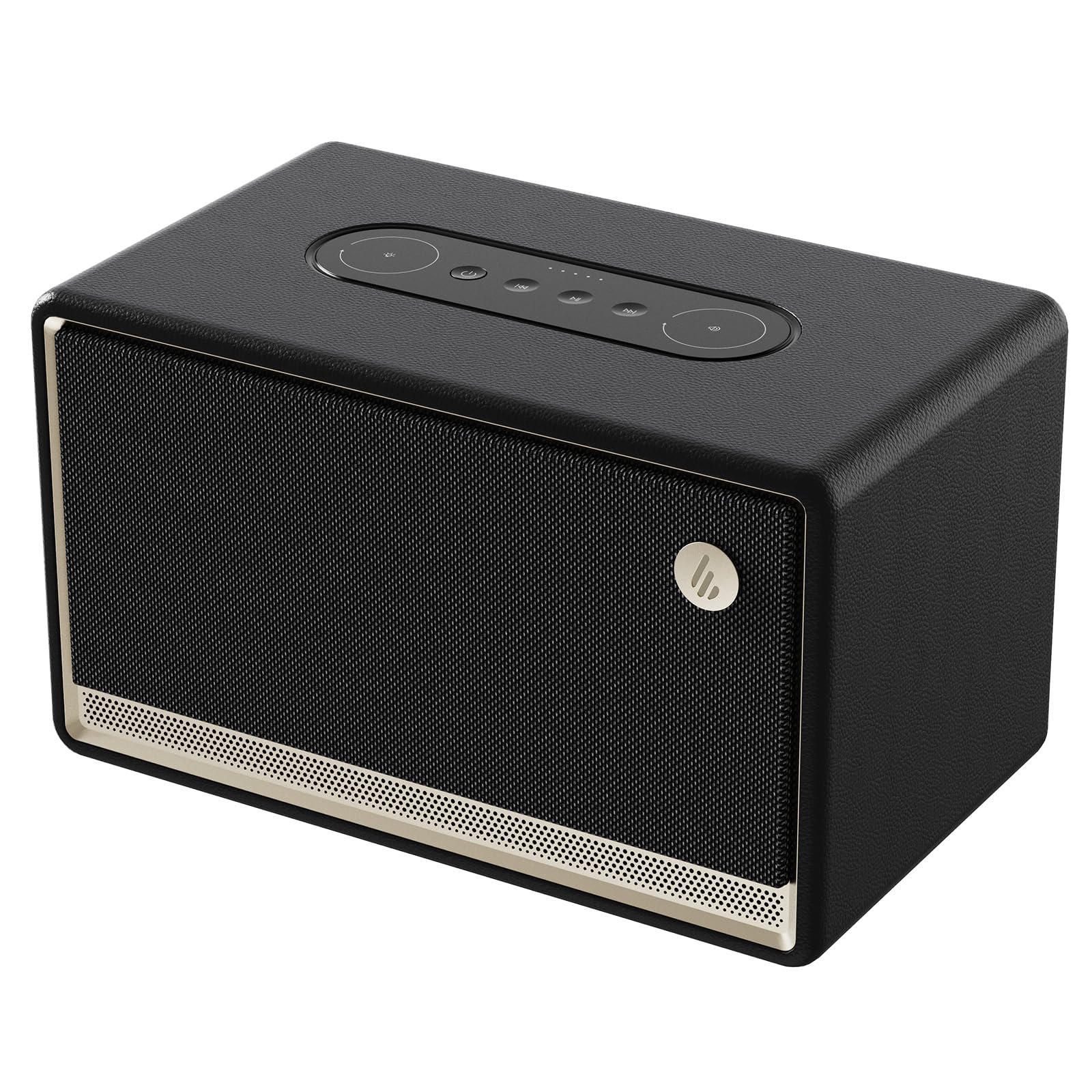 Edifier ES300 Enceinte Wi-FI & Bluetooth – Son Hi-Res 60W, AirPlay 2, LDAC, autonomie 12h, Multiroom, USB & AUX, éclairage ambiant, boîtier en Bois, contrôle Via Application – Enceinte Haut de Gamme