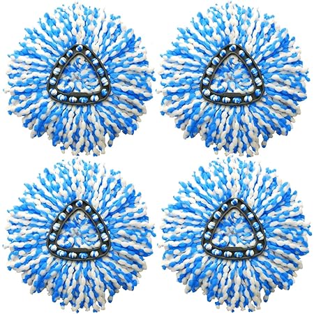 Mop Head Refill Microfiber Spin Mop Refills Replacement Compatible with O Cedar Rinse Clean 2-Tank System 4 Pack