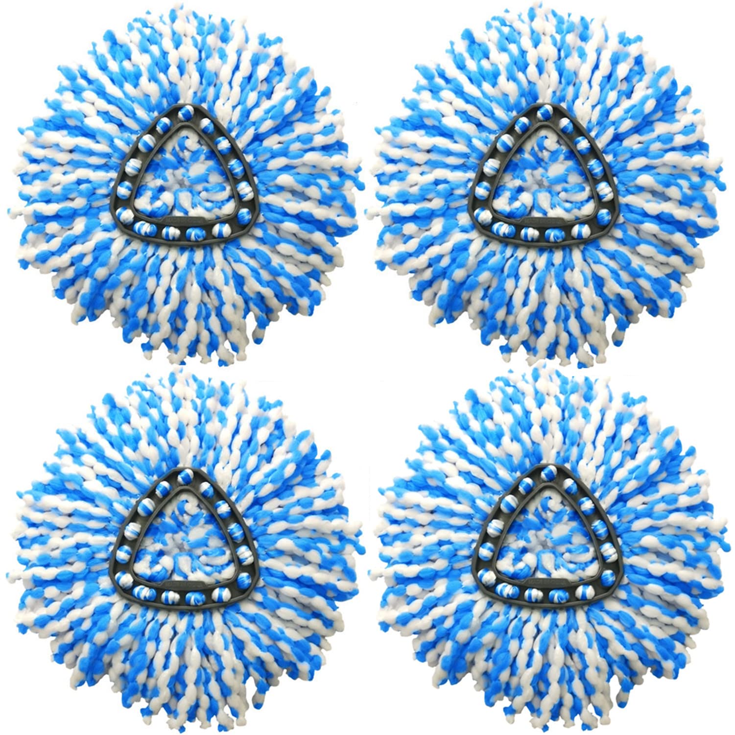 Mop Head Refill Microfiber Spin Mop Refills Replacement Compatible with O Cedar Rinse Clean 2-Tank System 4 Pack