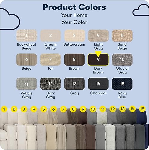 Miniatura 263 de Serta Palisades Sofás Tapizados para Sala, Sofá de Diseño Moderno, Tela, gris (Glacial Gray) gris (Glacial Gray),Beige,Marrón,Alforfón Beige,Marrón