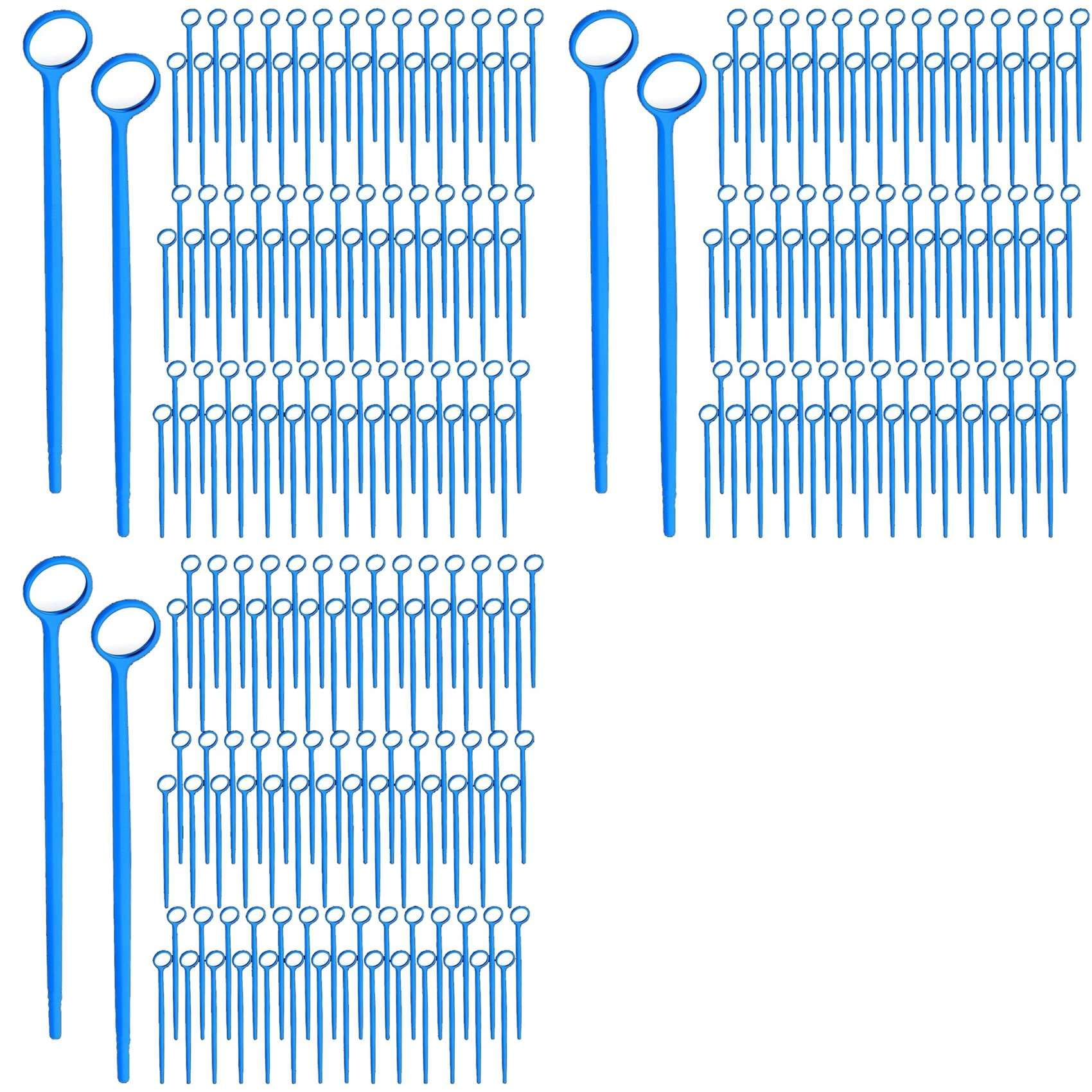 Specchio Dentale USA e Getta da 900 Pezzi Specchietto per Bocca Antiappannamento Specchio Dentale Confezionato Singolarmente per Denti Orali, Blu