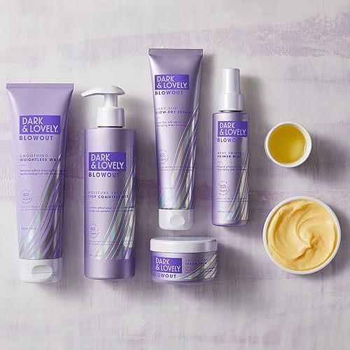 Miniatura 8 de SoftSheen-Carson Dark and Lovely Blowout Moisture Mascarilla capilar y acondicionador de tratamiento profundo con aceite de ricino, para cabello