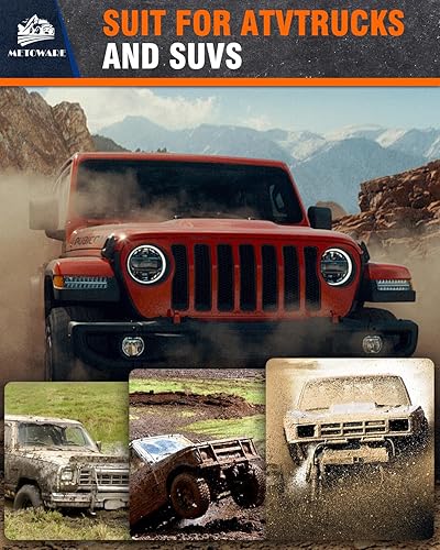 Miniatura 8 de METOWARE Kit de cuerda de cabrestante sintética, línea de cable de cabrestante de 14 pulgadas x 50 pies, 10,000 libras con gancho de funda