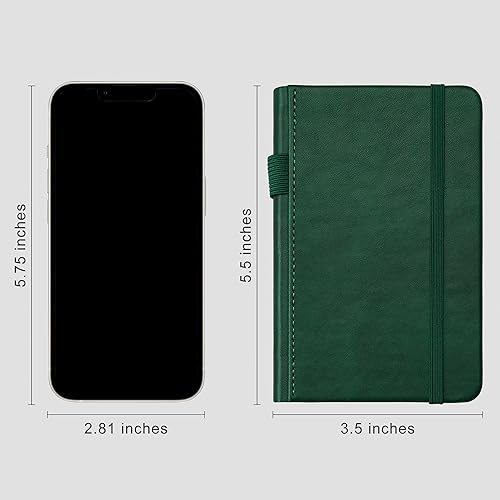 Miniatura 8 de RETTACY Cuaderno de bolsillo, paquete de 2, mini cuaderno rayado A6 con 160 páginas numeradas por paquete, tamaño pequeño de 3.5 x 5.5 pulgadas,
