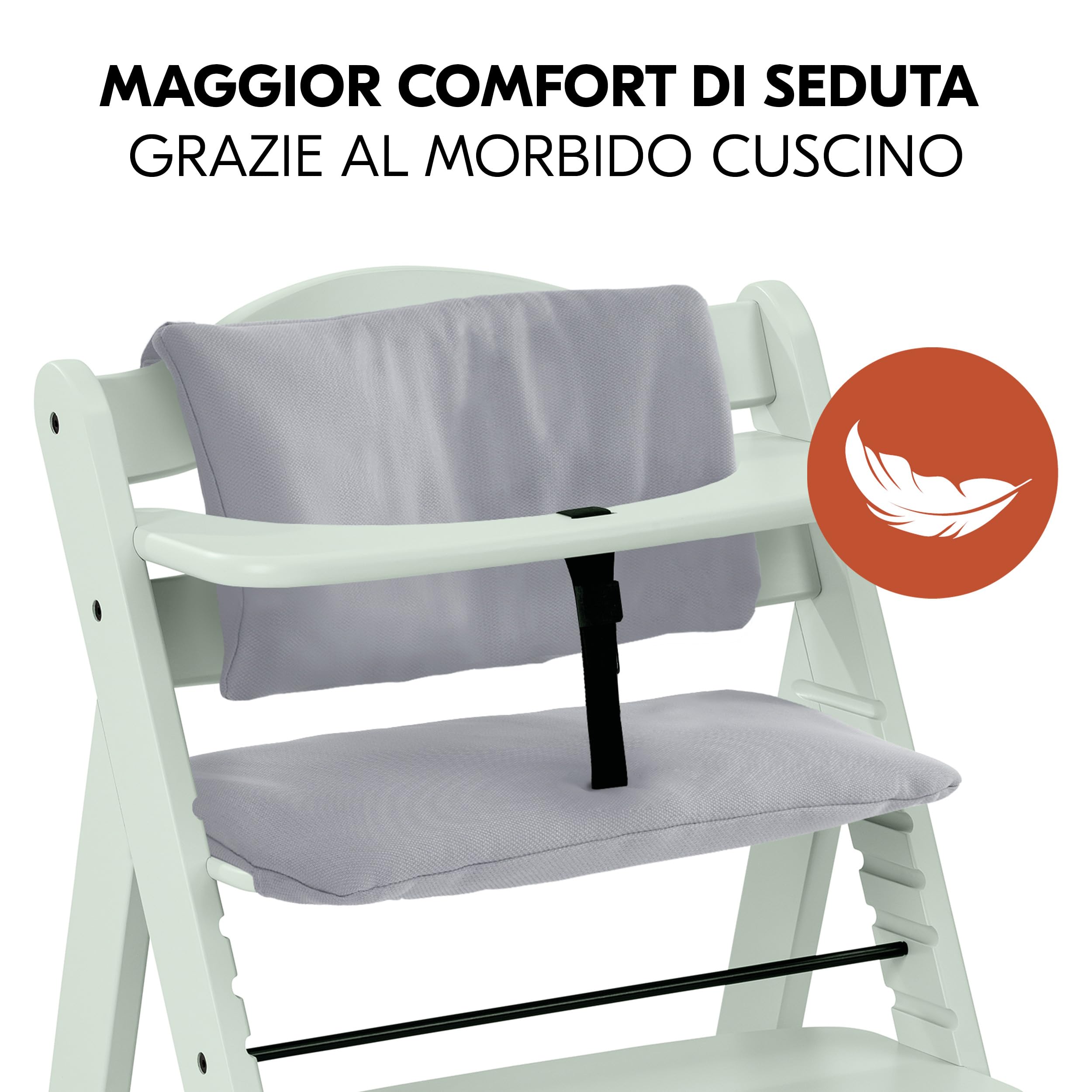 hauck Seggiolone Pappa Alpha Plus Newborn - Seggiolone Evolutivo Legno Classic Menta