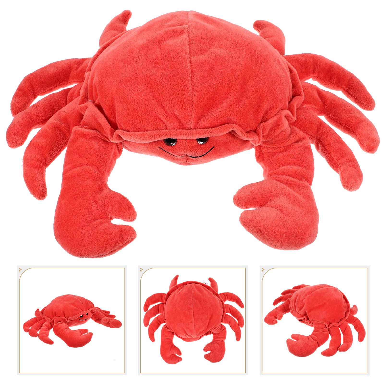 Marioneta de Mano Cangrejo Rojo de PP Algodón, Muñeco Cute | Peluche Interactivo para Contar Historias y Dormir, Fácil de Limpiar, para Bebés y Adultos