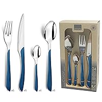 Amefa ECLAT Natura Set di Posate da 24 Pezzi, Colore Navy