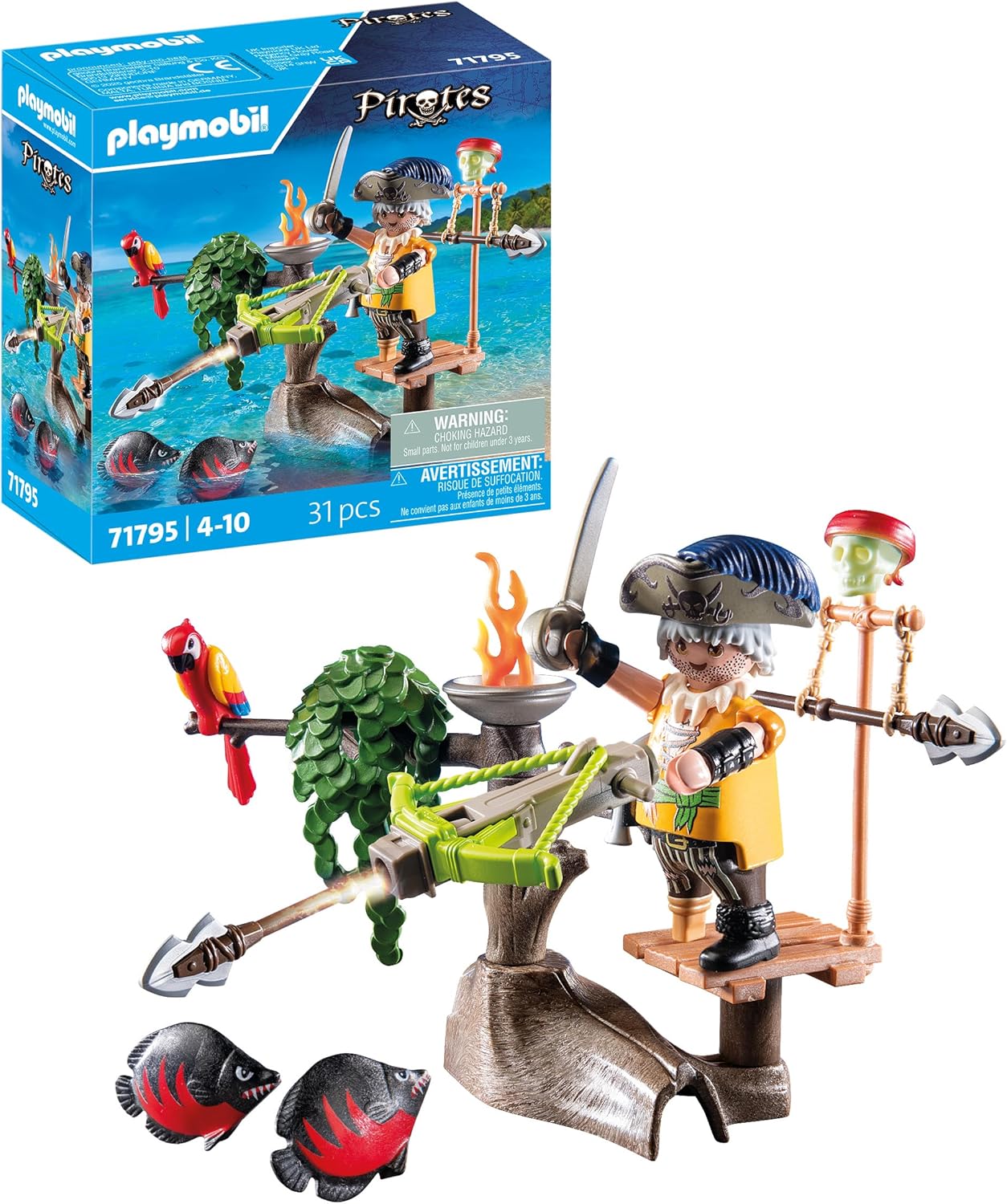 PLAYMOBIL PLL71795 PIRATE + TREE AND FISH