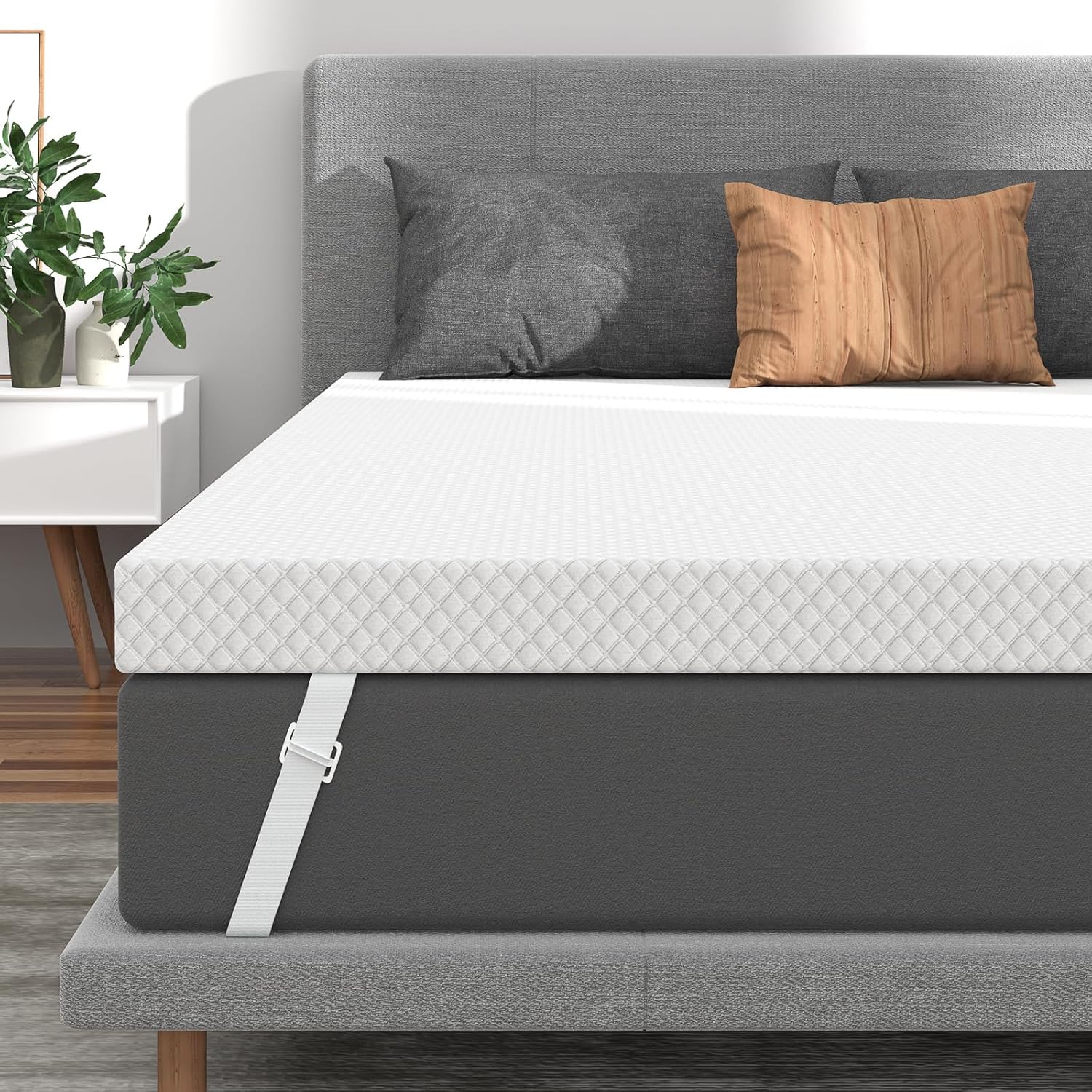 Unipon 4 Inch Firm Mattress Topper Twin, Gel Infused