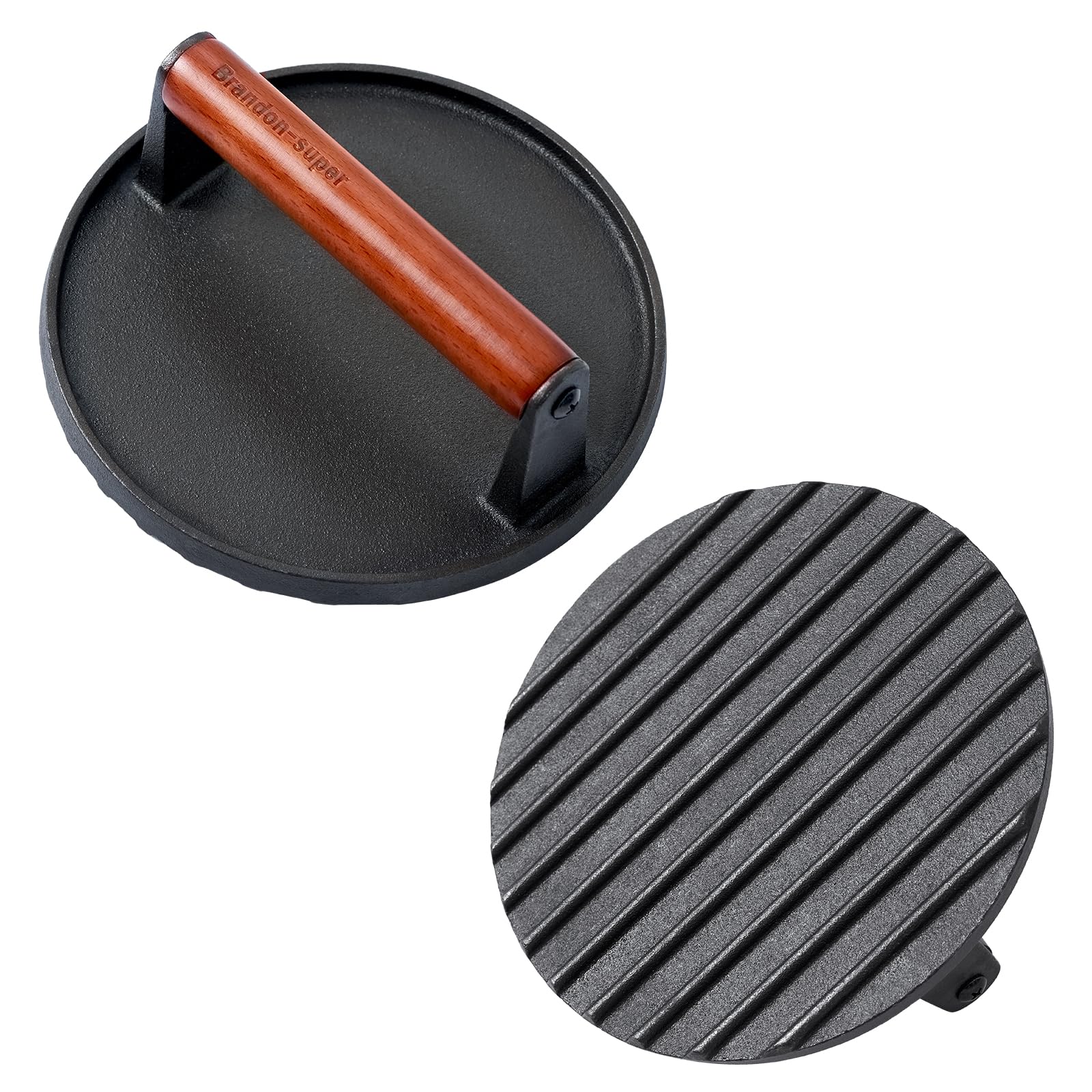 HeavyDuty Cast Iron Smash Burger Press Food Grade