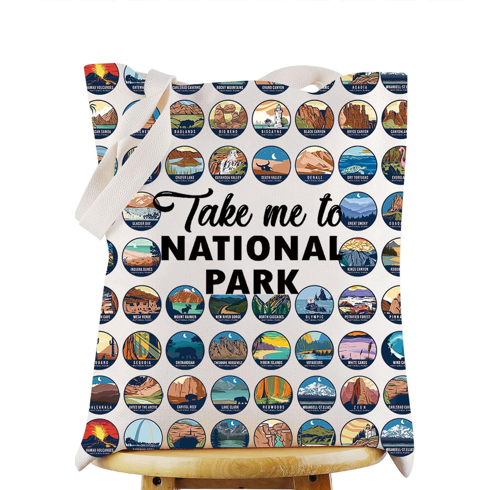 WZMPA US National Parks Travel Cosmetic Bag, Trip Gift Zipper Bag, Take Me To National Park Merch, Take National Park Tg