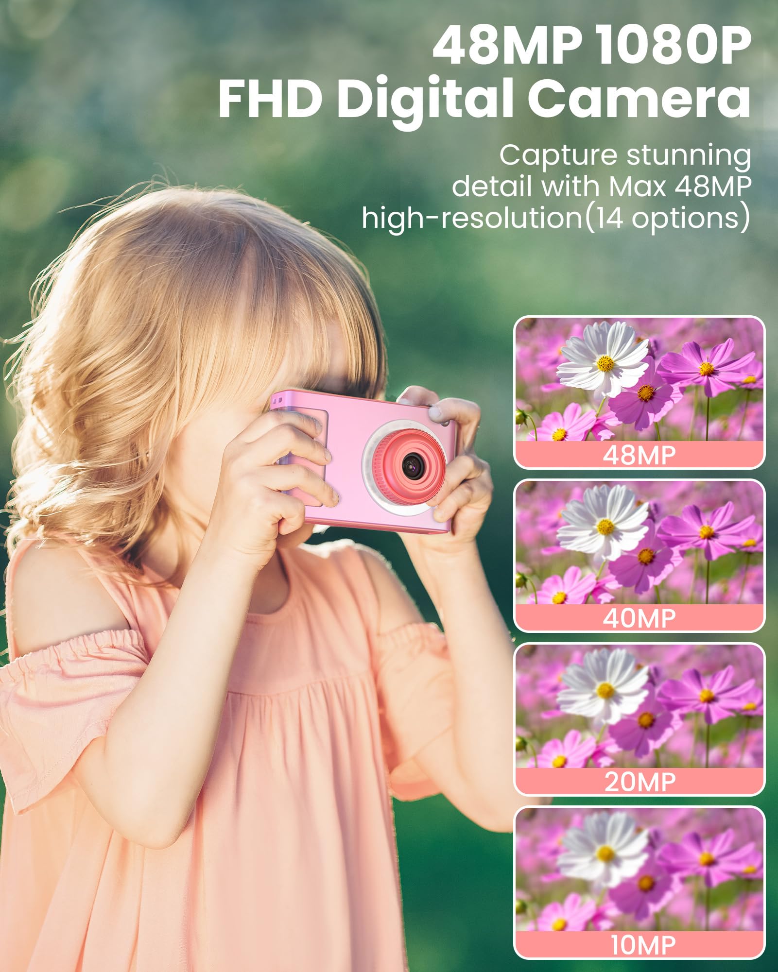 Amazon | デジタルカメラ、FHD 1080P 48MPカメラ、16倍ズームと