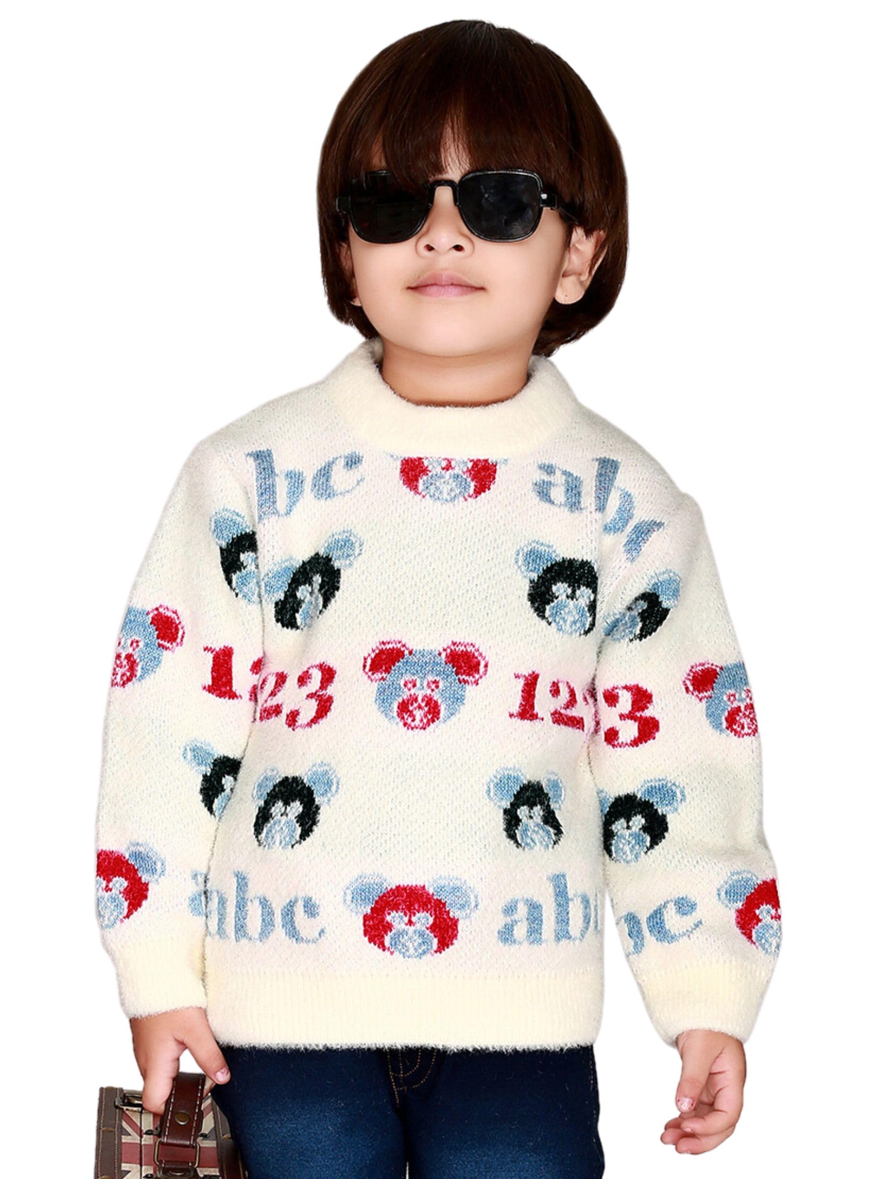 Silly Kids Preset Stylish Regular fit Hair Yarn Winter Sweatshirt|Sweater,Pullover|Cardigans for Boys & Girls