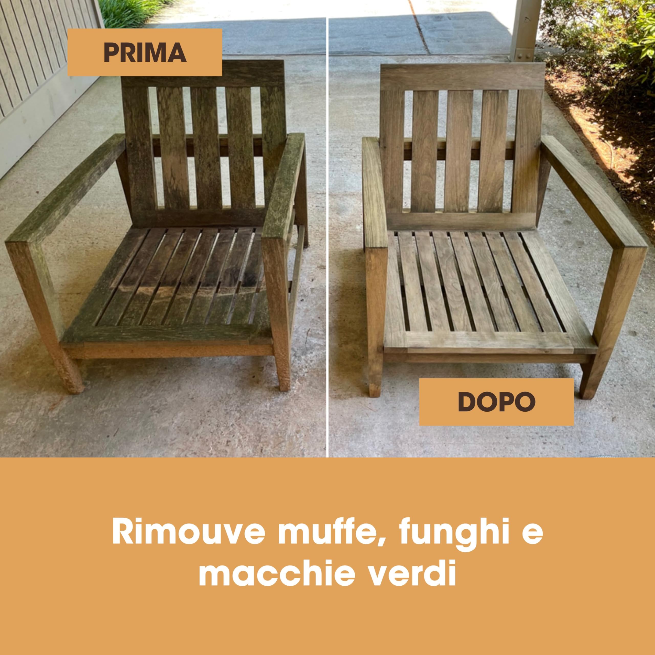Kit cura teak - Pulisc e ripristina mobili giardino - Olio detergente schiarente