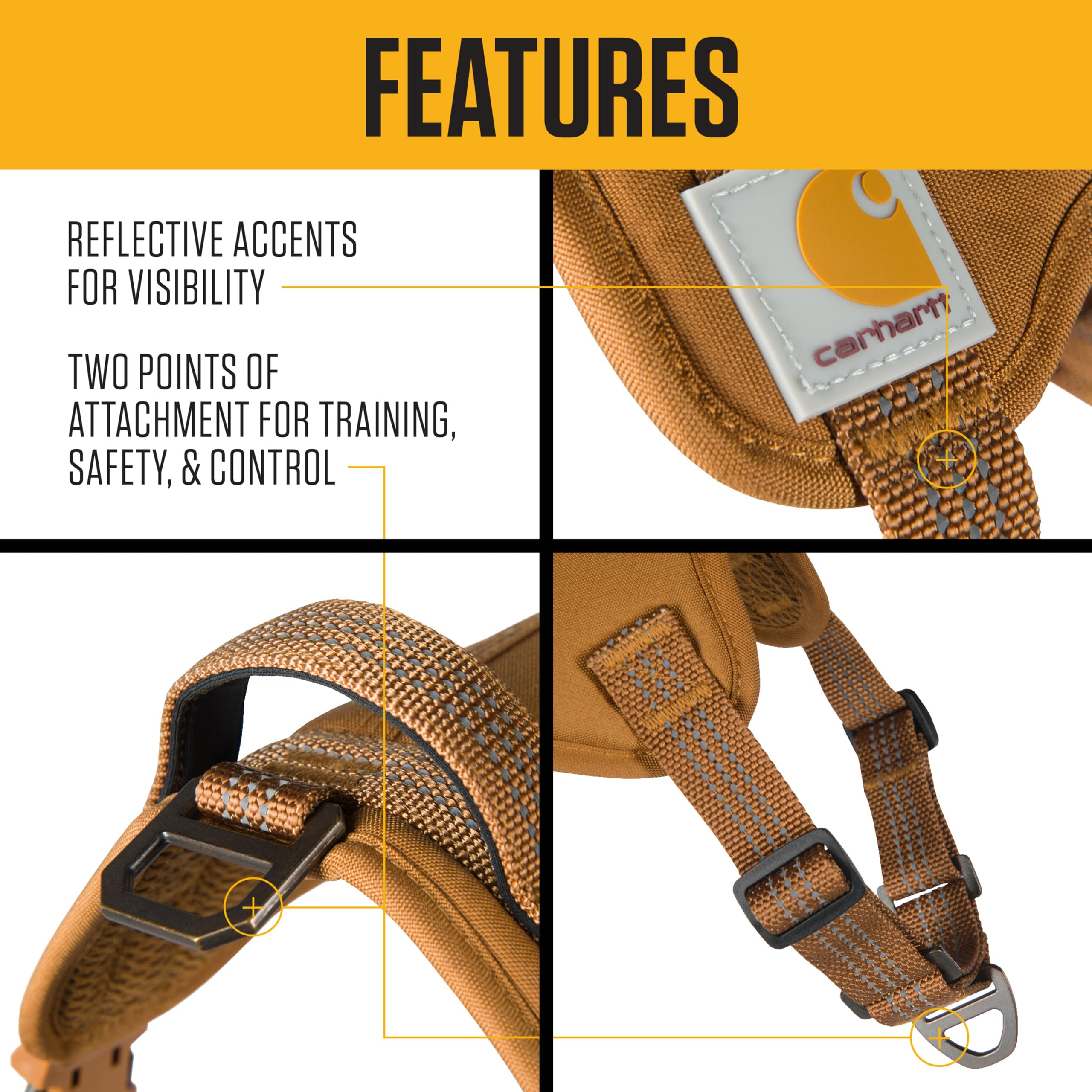 Carhartt Gear P0000486 - Arnés de Nailon para Perro, sin tirones, tamaño Mediano, Color Vino Profundo