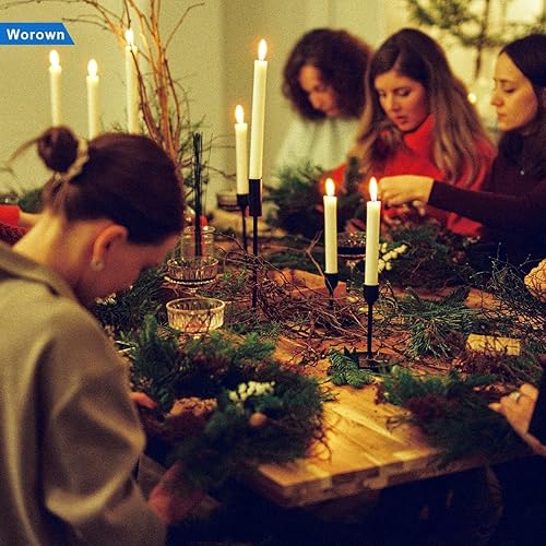 Vista 13 de Worown 6 coronas de vid naturales de 6 pulgadas, corona de rama de vid, corona de ratán para manualidades de Navidad, colgar en la pared