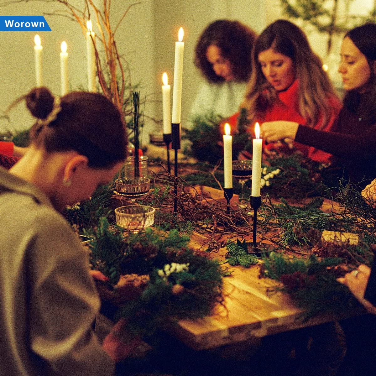 Worown 6 Stücke 25cm Weinreben Kränze Naturkranz, Kranz Rohling, Weidenkranz für DIY-Weihnachtshandwerk, Haustür-Wandbehang, Hochzeits- und Party-Dekorationen