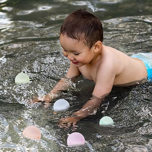 Miniatura 6 de Paquete de 16 globos de agua reutilizables para niños y adultos, globos de agua de silicona, bombas de agua autosellantes de llenado rápido para