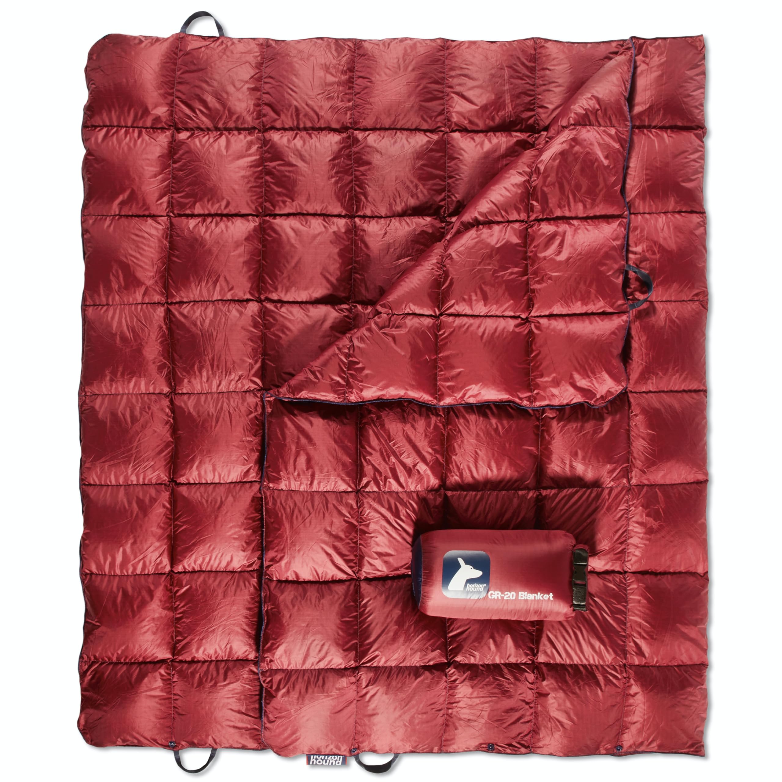 Horizon Hound GR-20 Down Camp Blanket - Outdoor Travel Quilt Black | Insulated Lightweight & Warm Gear for Sleeping, Camping, Stadium, Hiking, Festivals | Waterproof, Packable, Compact
