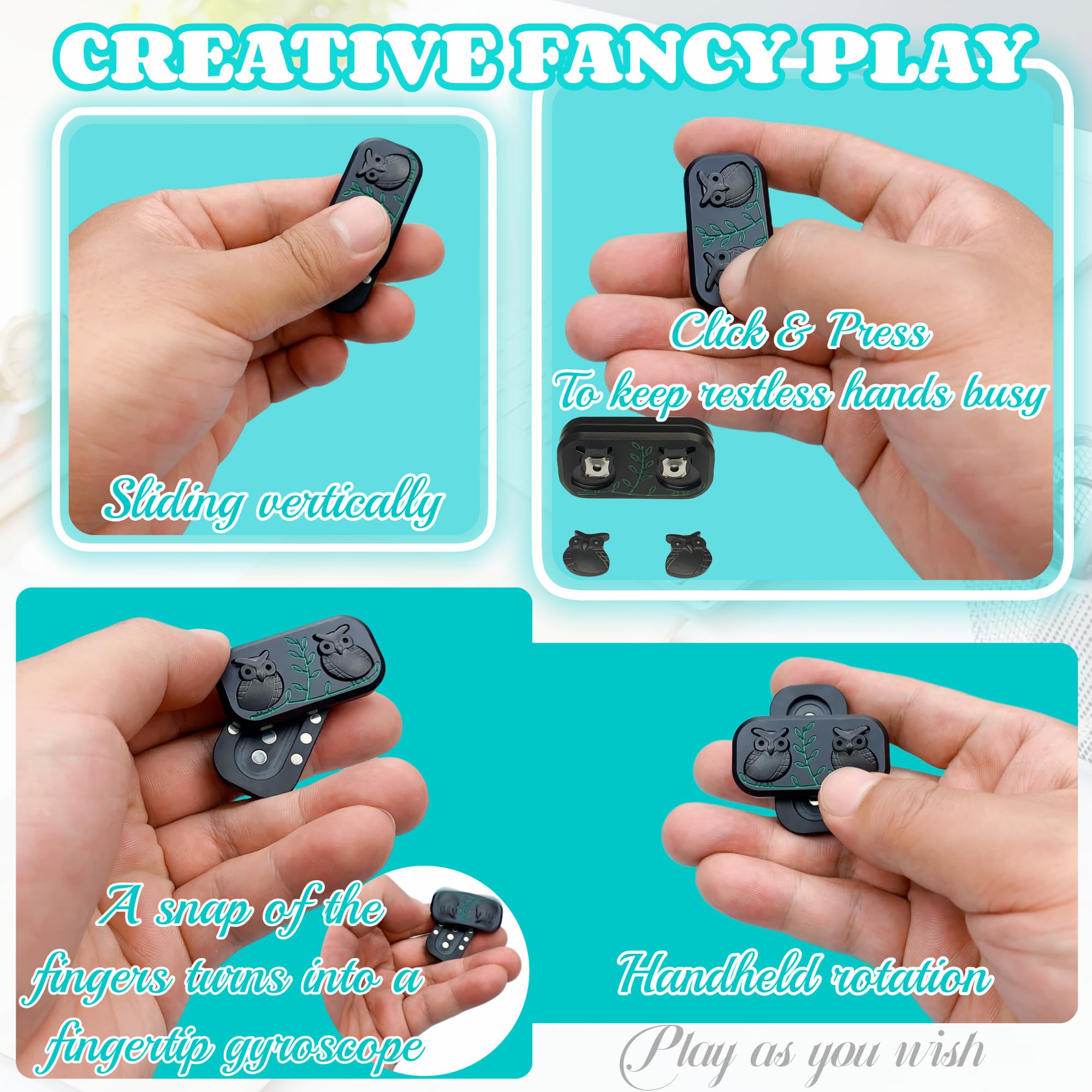 新品 フィジェットスライダー フクロウ フィジェットトイ EDC Amazon.co.jp: フクロウFidget Toyかわいい磁気プッシュ