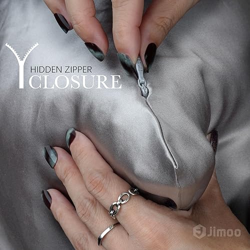 Vista 26 de Funda de almohada 100% seda de morera para cabello y piel, 22 Momme seda natural pura de ambos lados con cremallera, funda de almohada para mujeres