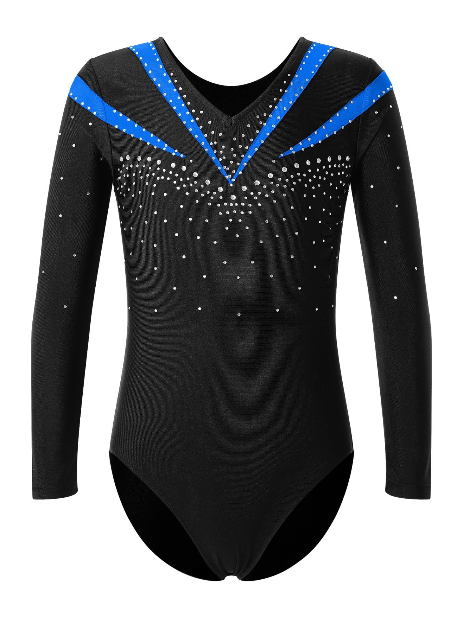 Piezas De Traje De Gimnasia Con Destellos Para Niñas Leotardos De Gimnasia De Manga Larga Tops De Deporte Brasier Y Pantalones Traje De Baile Para Azul 11-12 años