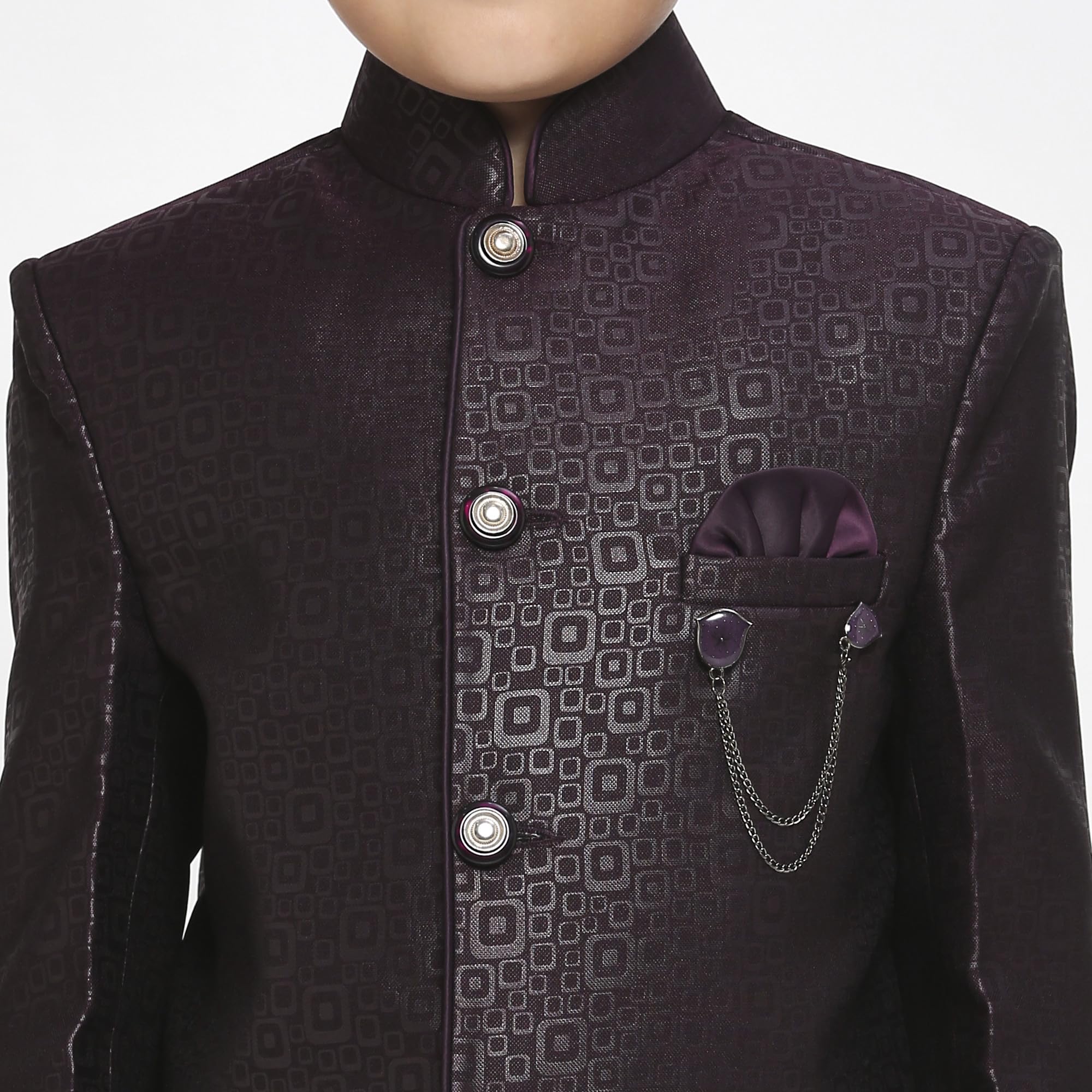 KIDS ISLAND Boys 2Pc Wine Designer Jodhpuri | KI_029_5182_PUR_10 2