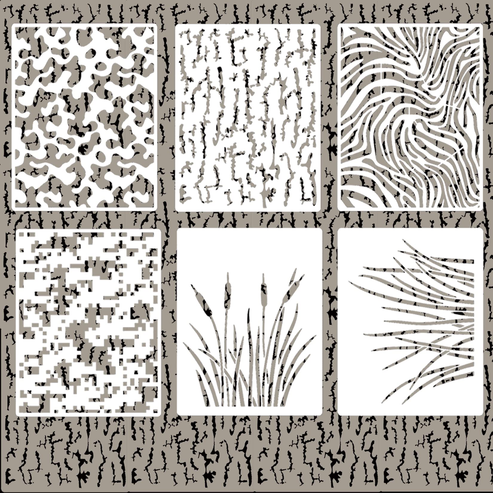 Amazon.com : 6 Pieces Camo Stencils for Spray Paint, Camouflage Grass Pattern Stencils Templates Reusable Digital Camo Paint Stencils for Boat DIY Crafts (Camo) : Arts, Crafts & Sewing