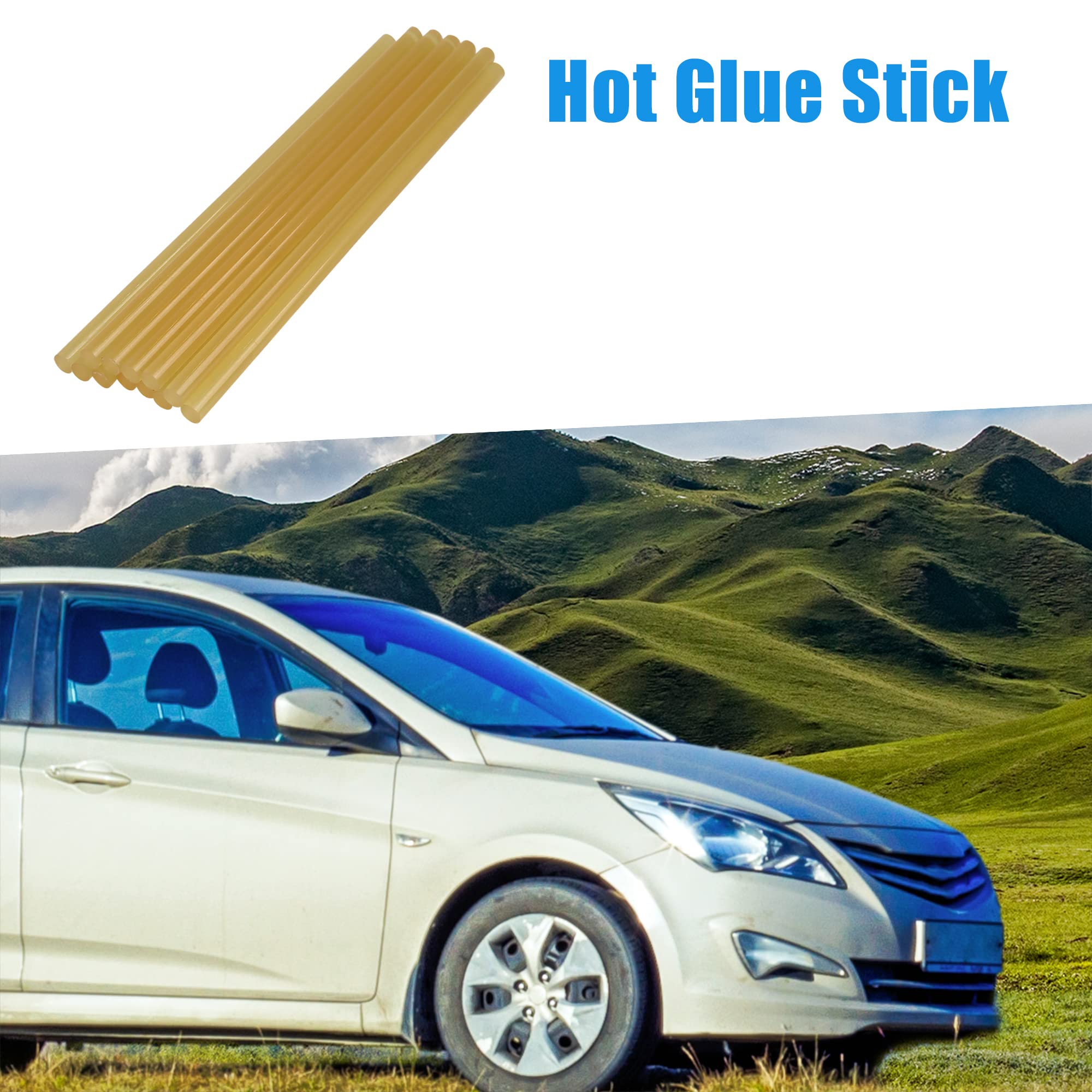 A ABSOPRO 7mmX200mm Caldo Colla Stick Senza Vernice Ammaccatura Riparazione Giallo (12Set)