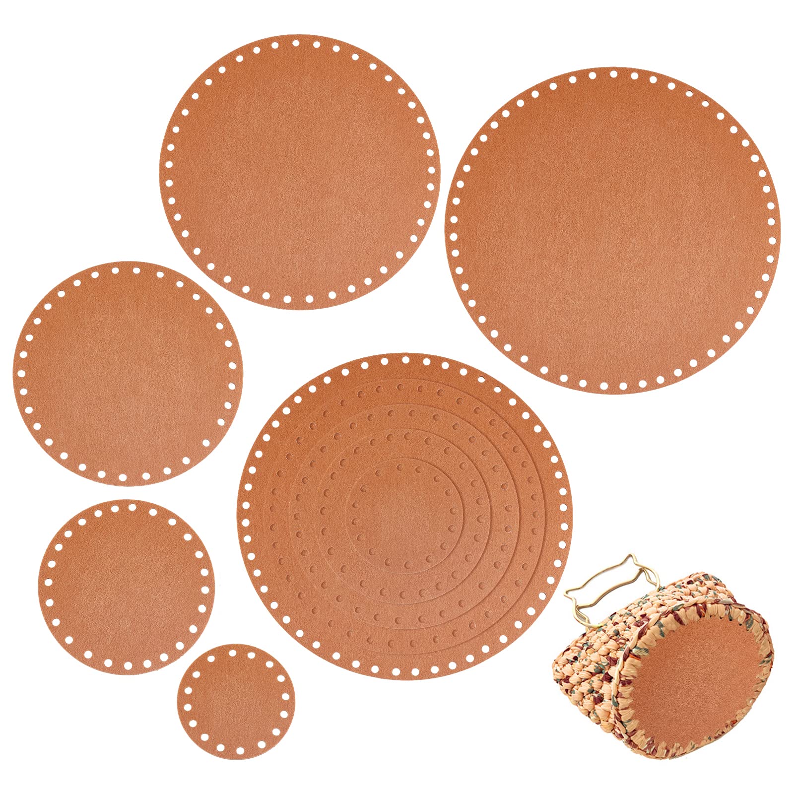 PandaHall 10 Stück Filzkorbböden In 5 Größen (10–30 Cm) – Runde Bastelbasis Für Häkelkörbe, Aufbewahrungskörbe & DIY-Projekte